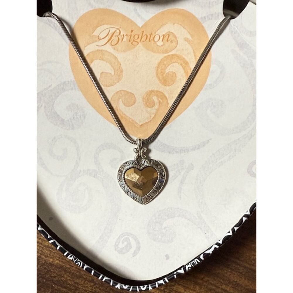Brighton Bronze Heart Necklace w/ Case